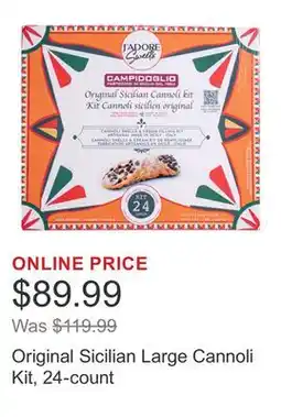 Costco Original Sicilian Large Cannoli Kit, 24-count offer