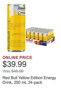 Costco Red Bull Yellow Edition Energy Drink, 250 mL 24-pack offer