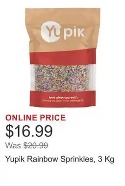 Costco Yupik Rainbow Sprinkles, 3 Kg offer