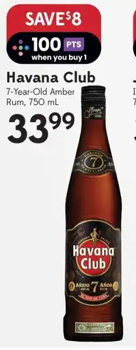 Sobeys Havana Club 7-Year-Old Amber Rum offer