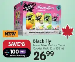 Sobeys Black Fly Miami Mixer Pack or Classic Cocktail Pack offer