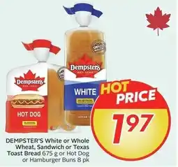 Sobeys Dempster's white or whole wheat, sandwich or texas offer