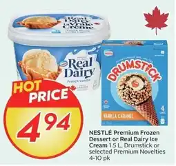 Sobeys Nestlé premium frozen dessert or real dairy ice cream offer