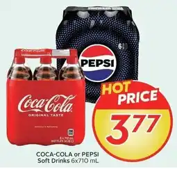 Sobeys Coca-cola or pepsi soft drinks offer