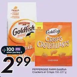 Sobeys Pepperidge farm goldfish crackers or crisps offer