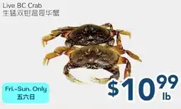 Oceans Fresh Food Market Live BC Crab offer