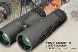 Cabela's Vortex Triumph HD 10x42 Binoculars offer