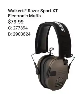 Cabela's Walker's Razor Sport XT Electronic Muffs offer