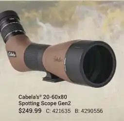 Cabela's Cabela's 20-60x80 Spotting Scope Gen2 offer