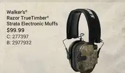 Cabela's Walker's Razor TrueTimber Strata Electronic Muffs offer