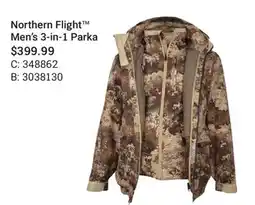Cabela's Northern Flight Men's 3-in-1 Parka offer