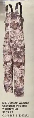 Cabela's SHE Outdoor Women's Confluence Insulated Waterfowl Bib offer