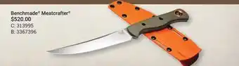 Cabela's Benchmade Meatcrafter offer