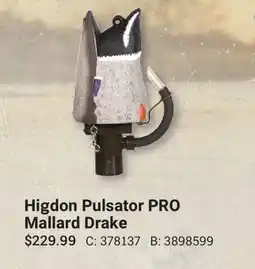 Cabela's Higdon Pulsator PRO Mallard Drake offer