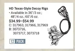 Cabela's HD Texas-Style Decoy Rigs offer