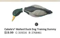Cabela's Cabela׳s Mallard Duck Dog Training Dummy offer