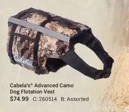 Cabela's Cabela׳s Advanced Camo Dog Flotation Vest offer