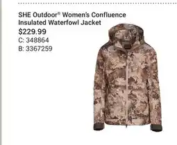 Cabela's SHE Outdoor Women's Confluence Insulated Waterfowl Jacket offer