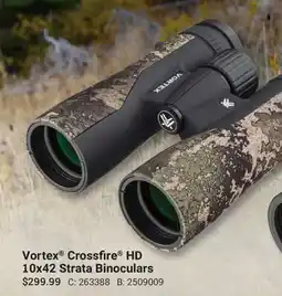 Cabela's Vortex Crossfire HD 10x42 Strata Binoculars offer