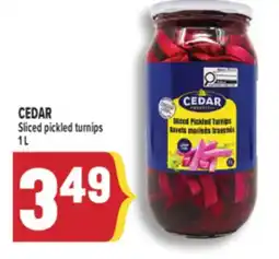 Marché Adonis CEDAR Sliced pickled turnips offer