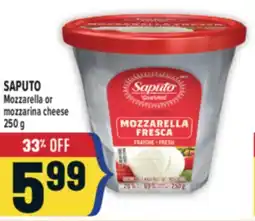 Marché Adonis SAPUTO Mozzarella or mozzarina cheese offer