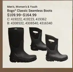 Cabela's Men's, Women's & Youth Bogs Classic Seamless Boots offer
