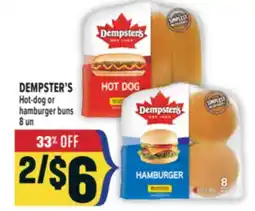 Marché Adonis DEMPSTER'S Hot-dog or hamburger buns offer