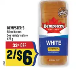 Marché Adonis DEMPSTER'S Sliced breads offer