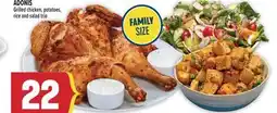 Marché Adonis ADONIS Grilled chicken, potatoes, rice and salad trio offer
