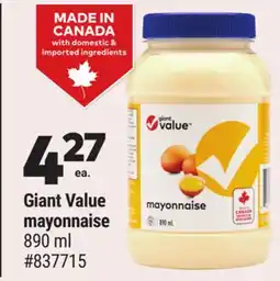 Giant Tiger Giant Value mayonnaise offer