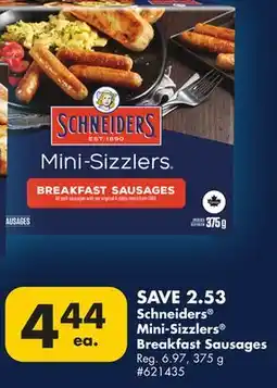Giant Tiger Schneiders Mini-Sizzlers Breakfast Sausages offer