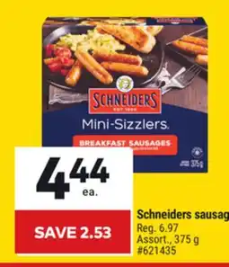 Giant Tiger Schneiders sausages offer