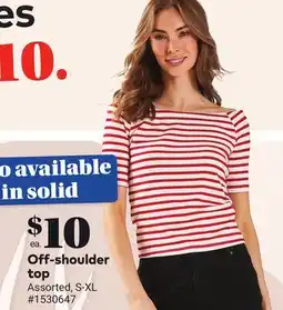 Giant Tiger Off-shoulder top offer