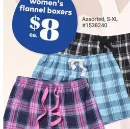 Giant Tiger women's flannel boxers offer