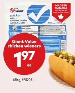 Giant Tiger Giant Value Chicken Wieners offer