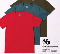 Giant Tiger Quick-dry tee offer