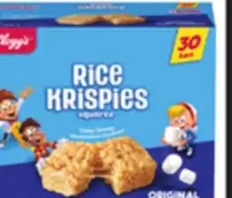 Giant Tiger Kellogg's Rice Krispies squares or Special K Crisps offer