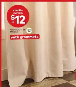 Giant Tiger chenille curtain offer