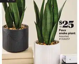 Giant Tiger Faux snake plant offer