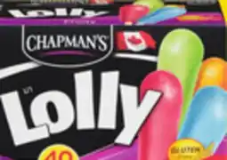 Giant Tiger Chapman's Lolly or Super Premium Plus ice cream offer
