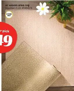 Giant Tiger woven area rug offer
