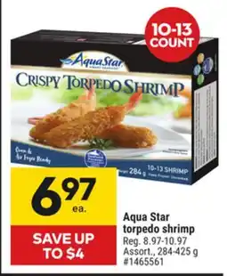 Giant Tiger Aqua Star torpedo shrimp offer