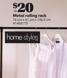 Giant Tiger Metal rolling rack offer