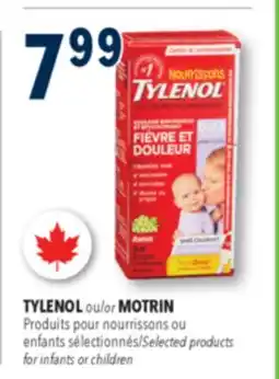 Familiprix TYLENOL Selected products for infants offer