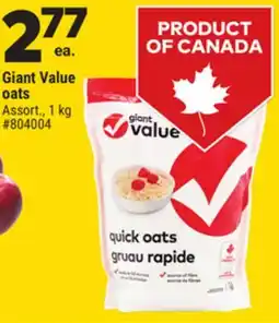 Giant Tiger Giant Value oats offer