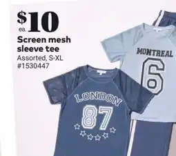 Giant Tiger Screen mesh sleeve tee offer