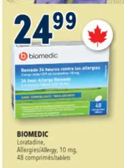 Familiprix BIOMEDIC Loratadine, Allergy, 10 mg, 48 tablets offer