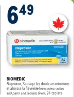 Familiprix BIOMEDIC, Naproxen, Relieves minor aches and pains and reduces fever, 24 caplets offer