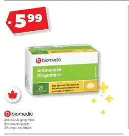 Familiprix biomedic Anti-nauseant ginger offer
