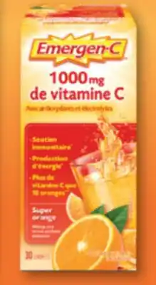 Familiprix EMERGEN-C, Selected vitamin and mineral supplements offer